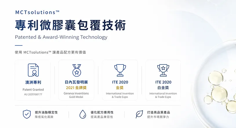 MCTsolutions™ 中鏈脂肪酸油粉
